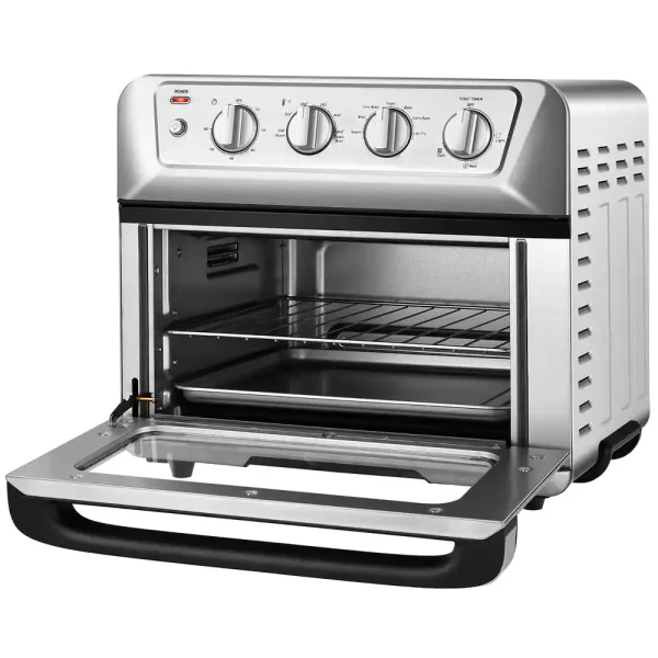 ES10044US 21.5 qt. Silver Air Fryer Toaster Oven 1800-Watt Countertop Convection Oven with Recipe