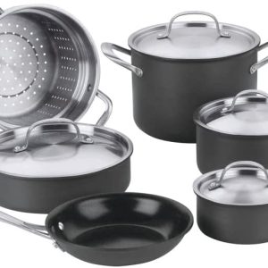 GG-10 Hard Anodized 10-Piece Set GreenGourmet, Black