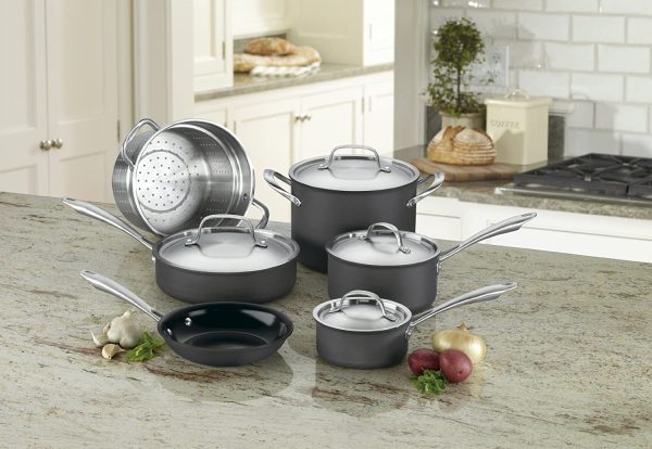 GG-10 Hard Anodized 10-Piece Set GreenGourmet, Black - Image 2