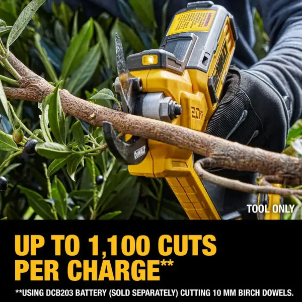 DCPR320BWCB230C 20V MAX Cordless Battery Powered Pruner Kit with (1) 3Ah Battery   Charger - Image 3