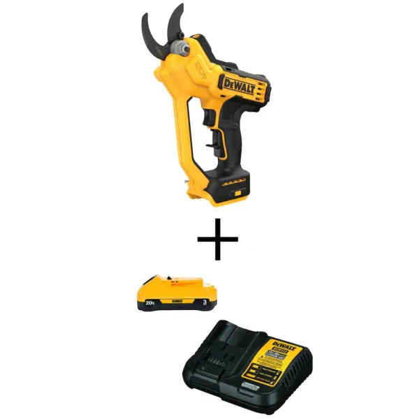 DCPR320BWCB230C 20V MAX Cordless Battery Powered Pruner Kit with (1) 3Ah Battery   Charger