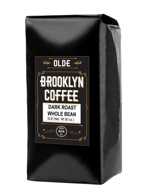 Dark Roast Whole Bean Coffee   5LB Bag For A Classic Black Coffee, Breakfast, House Gourmet, Italian Espresso- Roasted in New York