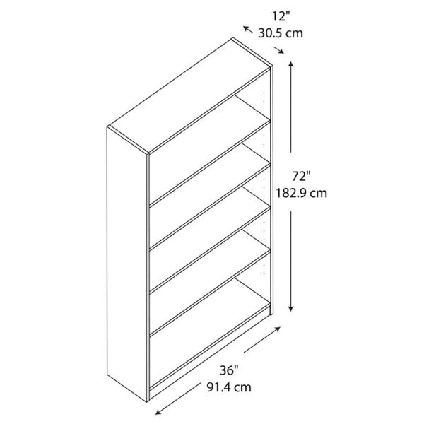 Doyno 72  H x 37  W Standard Bookcase - Image 5