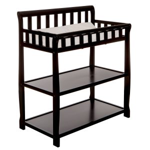 Ashton Changing Table, Black , 34x20x40 Inch