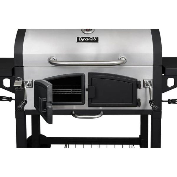 Dyna-Gio 32  Barrel Charcoal Grill with Side Shelves - Image 2