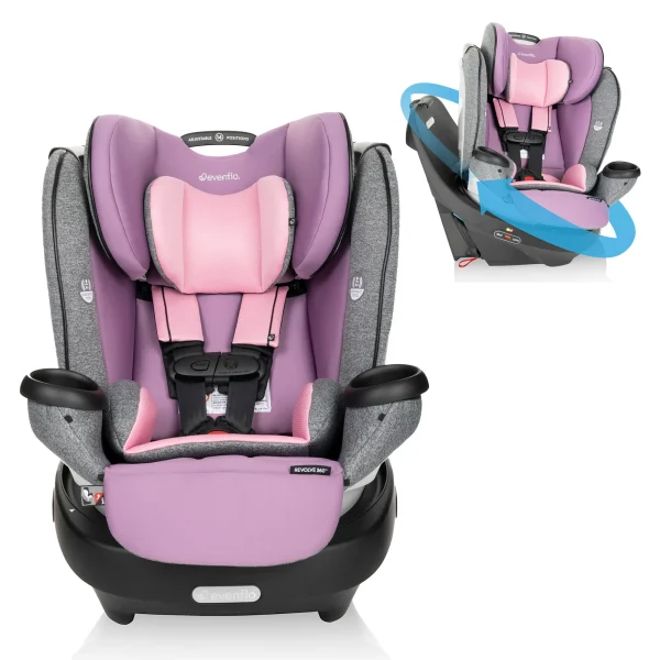 GOLD Revolve360 Rotational All-In-One Convertible Baby Car Seat (Opal Pink)