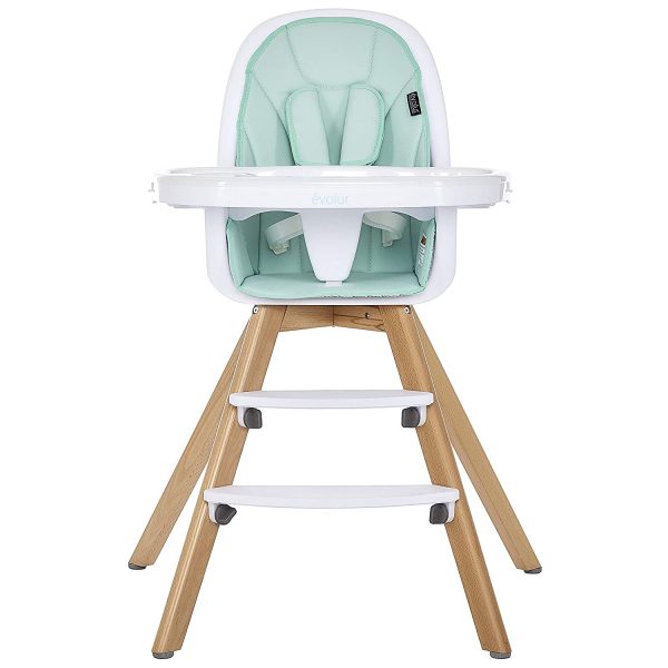 Zoodle 3-in-1 High Chair I Booster Feeding Chair I Modern Design I Toddler Chair I Removable Cushion I Adjustable Tray I Baby and Toddler, Mint