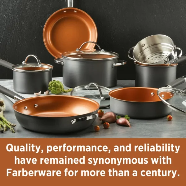 80183 11-Piece Gray Hard-Anodized Nonstick Cookware Set - Image 6