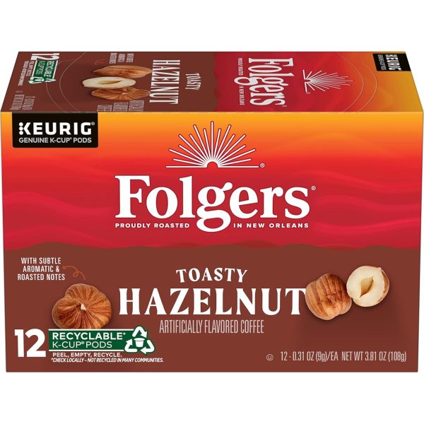 Folgers Toasty Hazelnut Flavored Coffee, 72 Keurig K-Cup Pods - Image 8