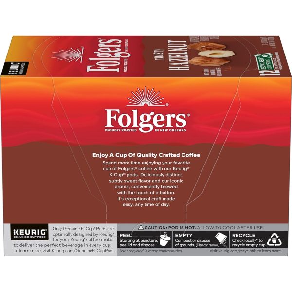 Folgers Toasty Hazelnut Flavored Coffee, 72 Keurig K-Cup Pods - Image 7