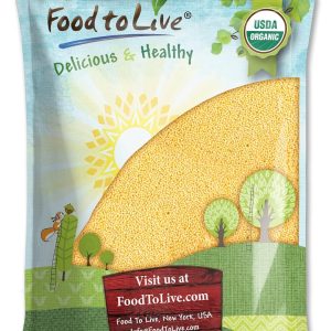 Food to Live Organic Hulled Millet, 15 Pounds   Whole Grain Seeds, Non-GMO, Kosher, Raw, Bulk, Product of the USA