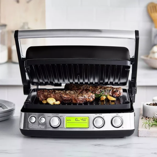 GreenPan Elite Ceramic Nonstick 7-in-1 Multi-Function Contact Grill   Griddle and Waffle Maker - Image 5