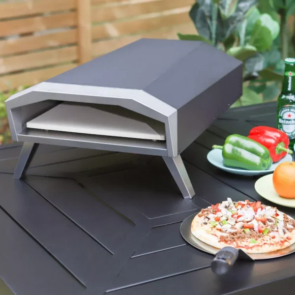 Captiva Designs E02GR011 Propane Gas Outdoor Pizza Oven   Black