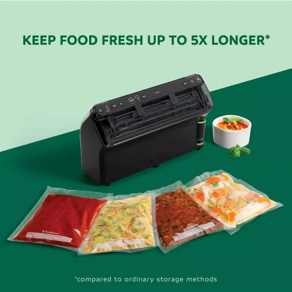 FoodSaver Elite All-in-One Liquid Plus Vacuum Sealer with Bags and Roll Black - Image 11