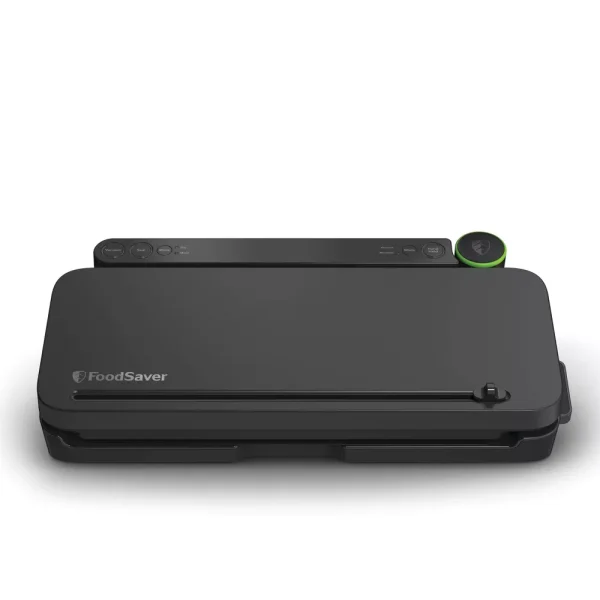 FoodSaver Premier Vacuum Sealer with Dry/Moist/Marinate Modes, Roll Storage and Cutter Bar, and Bags and Roll Starter Kit   Black