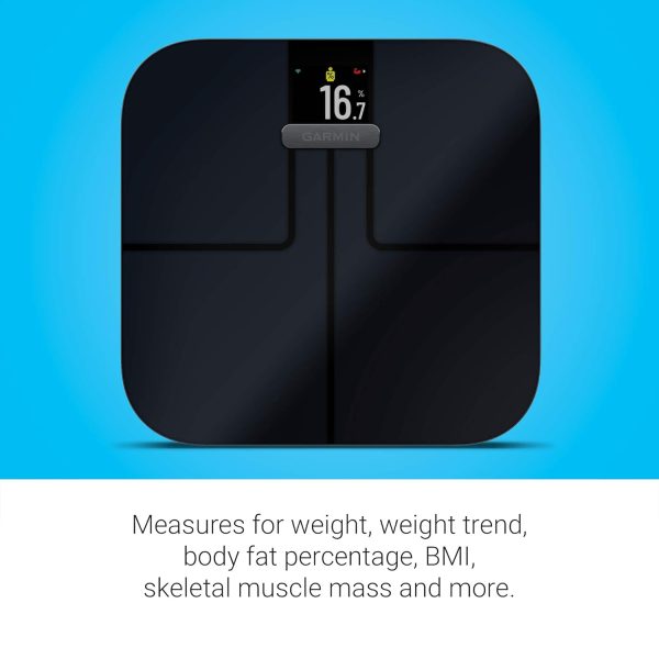 Garmin Index S2, Smart Scale with Wireless Connectivity, Measure Body Fat, Muscle, Bone Mass, Body Water% and More, Black (010-02294-02) - Image 3
