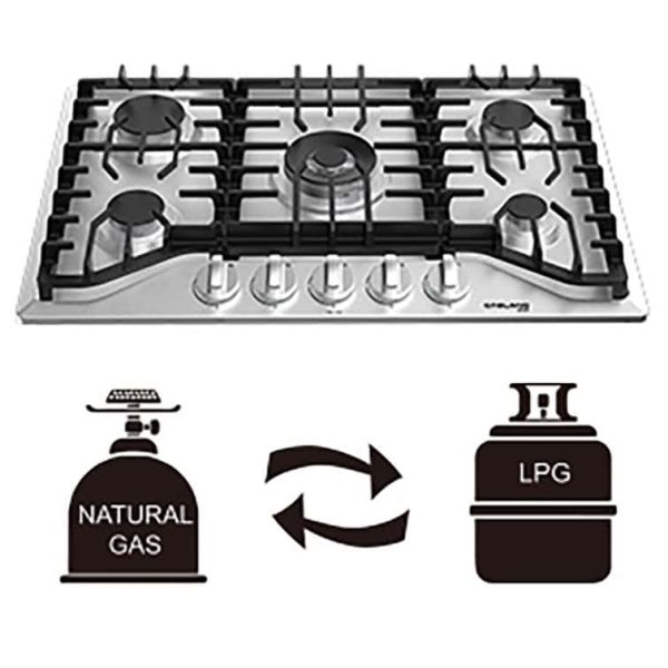 Gaslandchef 30  Gas 5 Burner Cooktop with Dual Size Power Burner - Image 5