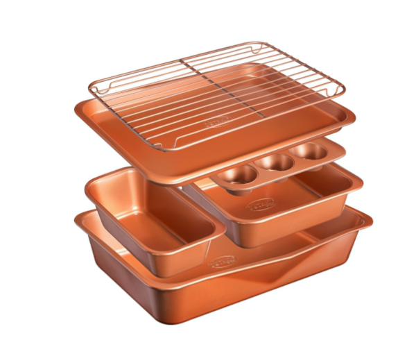 StackMaster 21- Piece Aluminum Cast Textured Ceramic Nonstick Cookware - Image 4