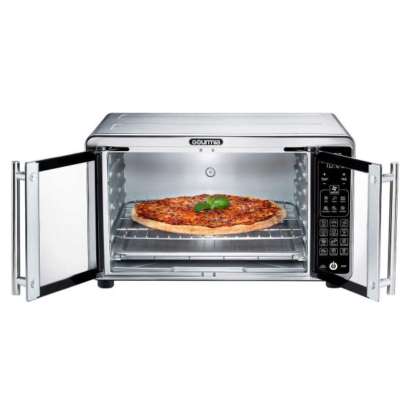 Gourmia 43L XL 12-Slice Digital Air Fryer Oven with Single-Pull French Doors