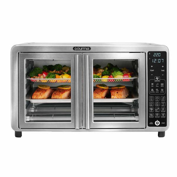 Gourmia 43L XL 12-Slice Digital Air Fryer Oven with Single-Pull French Doors - Image 4