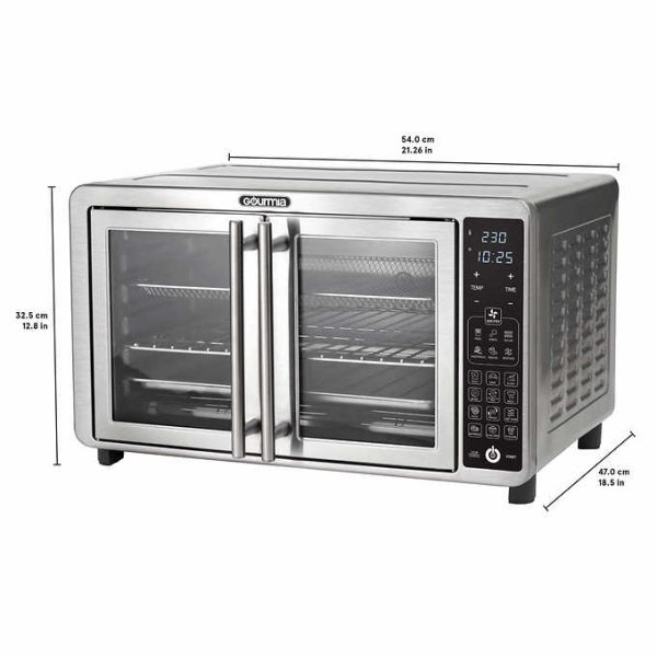 Gourmia 43L XL 12-Slice Digital Air Fryer Oven with Single-Pull French Doors - Image 5