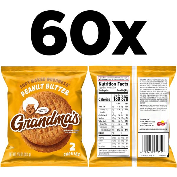 Grandma s Peanut Butter Cookies, 2.5 Ounce (Pack of 60) - Image 2