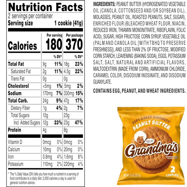 Grandma s Peanut Butter Cookies, 2.5 Ounce (Pack of 60) - Image 6