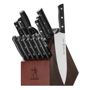 15-Piece Stainless Steel German Knife Block Set