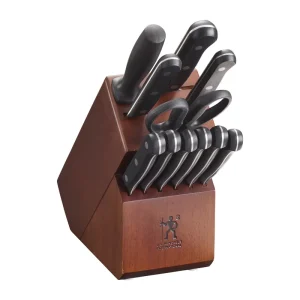 12-Piece Stainless Steel Knife Set with Block