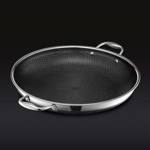 14 Inch Hybrid Stainless Steel Frying Pan with Lid, Stay Cool Handles, Dishwasher and Oven Safe, Non-Stick, Works with Induction Cooktop, Gas, Ceramic, and Electric Stove - Image 2