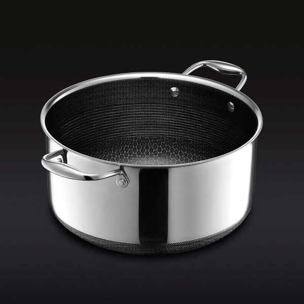 Hybrid Nonstick 8-Quart Stockpot with Tempered Glass Lid, Dishwasher Safe, Induction Ready, Compatible with All Cooktops - Image 2