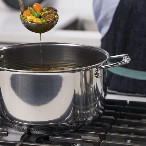 Hybrid Nonstick 8-Quart Stockpot with Tempered Glass Lid, Dishwasher Safe, Induction Ready, Compatible with All Cooktops - Image 6