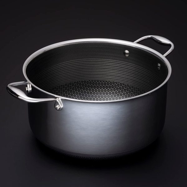 Hybrid Nonstick 8-Quart Stockpot with Tempered Glass Lid, Dishwasher Safe, Induction Ready, Compatible with All Cooktops - Image 7