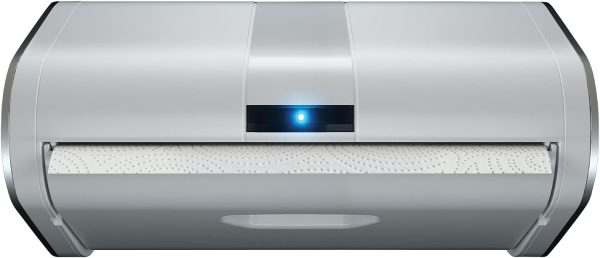 Innovia Automatic Paper Towel Dispenser. Touchless Technology. Works with Most Paper Towel Brands and Sizes. Dispenses The Number of Sheets You Need. White, Under Cabinet Mounted.