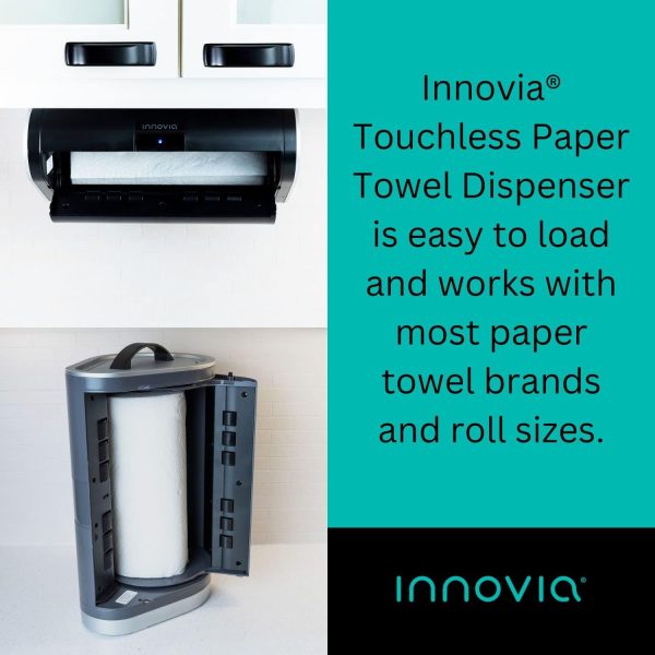 Innovia Automatic Paper Towel Dispenser. Touchless Technology. Works with Most Paper Towel Brands and Sizes. Dispenses The Number of Sheets You Need. White, Under Cabinet Mounted. - Image 5