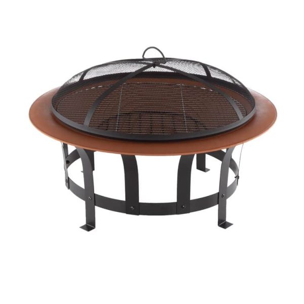 Janzen 20  H x 30  W Steel Wood Burning Outdoor Fire Pit with Lid - Image 4