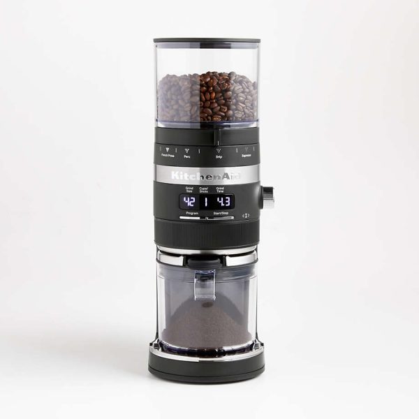 Matte Black Burr Coffee Grinder