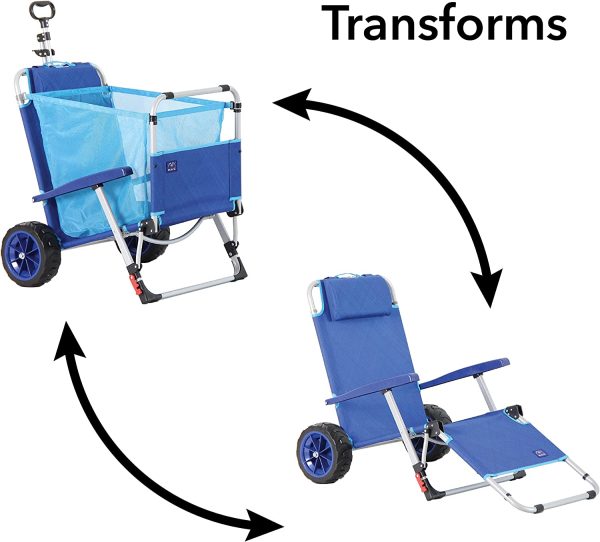 Mac Sports Beach Day Lounger Combo Cart - Image 8