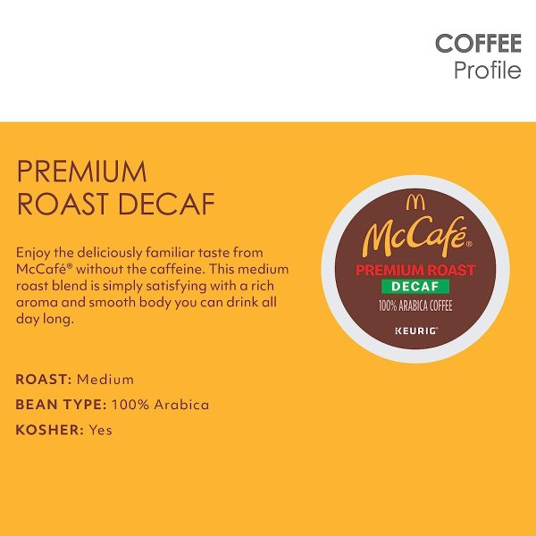McCafe Decaf Premium Medium Roast K-Cup Coffee Pods 84 Count - Image 2