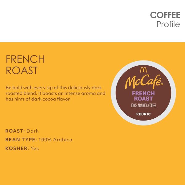 McCafe French Roast, Single Serve Coffee Keurig K-Cup Pods, Dark Roast, 96 Count (4 Packs of 24) - Image 3