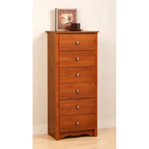 Rta Storage   Furniture Monterey Tall 6 Drawer Chest, Cherry