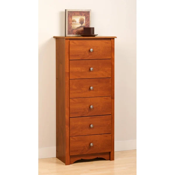 Rta Storage   Furniture Monterey Tall 6 Drawer Chest, Cherry