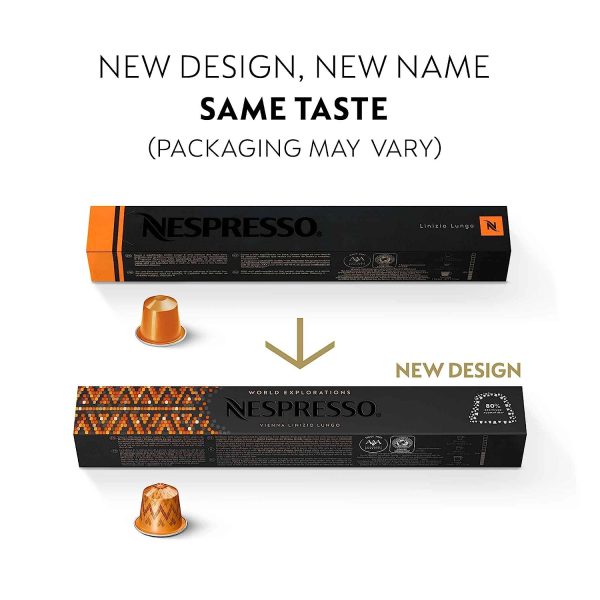 Nespresso Capsules OriginalLine, Vienna Linizio Lungo, Mild Roast Coffee, 50 Count Coffee Pods, Brews 3.7 Ounce (ORIGINAL LINE ONLY) - Image 6