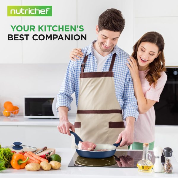 Nutrichef 54 Piece Professional Grade Complete Home Kitchen Cookware Set, Ceramic Non-Stick Bakeware, Pot and Pans Kit, Cool-Touch Handles, Safe for Gas, Electric, Induction Cooktops, Easy Clean - Image 6