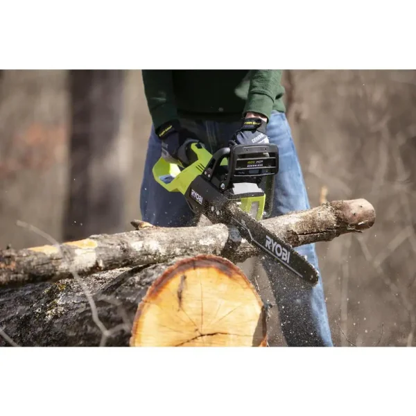 RY40580 40V HP Brushless 18 in. Cordless Battery Chainsaw with 5.0 Ah Battery and Charger - Image 6