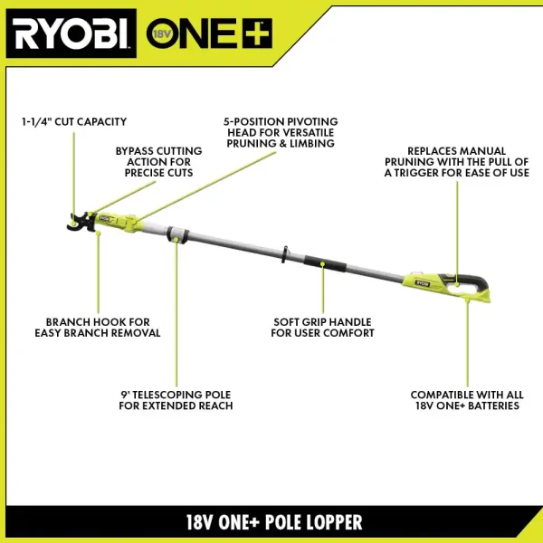 P2506BTLVNM  18V Cordless Battery Pole Lopper (Tool-Only) - Image 3