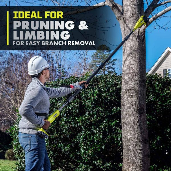 P2520-PS  HP 18V Cordless 10 in. Chainsaw and Whisper Series 8 in. Pole Saw with 4.0 Ah Battery and Charger - Image 11