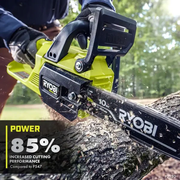P2520-PS  HP 18V Cordless 10 in. Chainsaw and Whisper Series 8 in. Pole Saw with 4.0 Ah Battery and Charger - Image 5