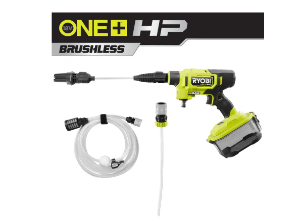 RY121850VNM ONE+ HP 18V Brushless EZClean 600 PSI 0.7 GPM Cordless Cold Water Power Cleaner (Tool Only)