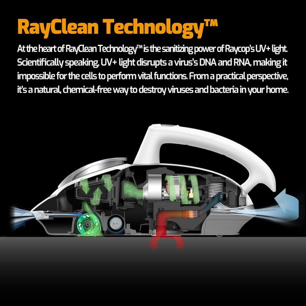 Raycop RS Pro Bed Vacuum Cleaner   17Kpa Powerful Suction   Mattress Cleaner with UV Light Steamless Heat Technology for Eradicating Allergens | Pulsating Brush Cleans Pet Hairs| HEPA Filtration - Image 3